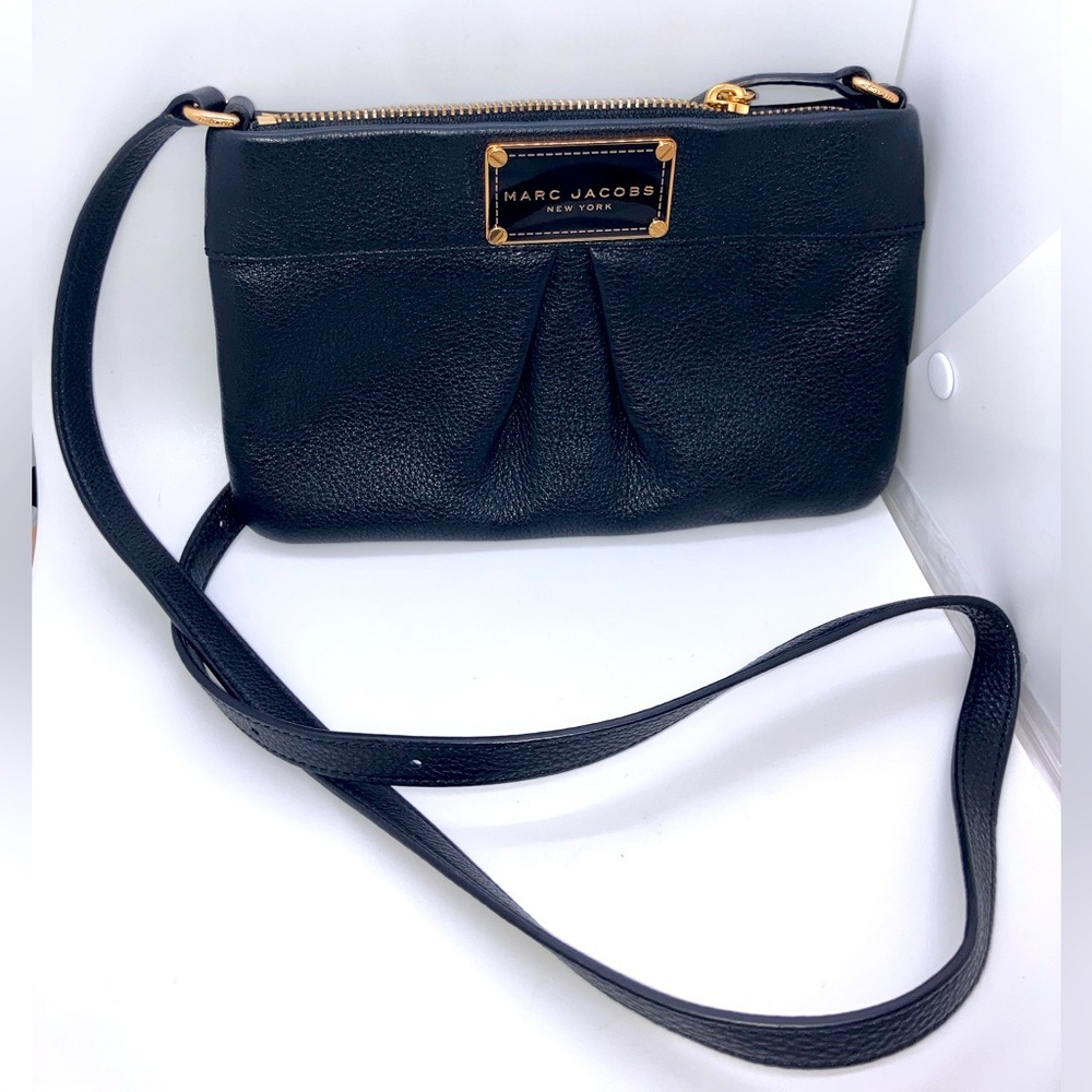 NWT Marc By Marc Jacobs MBMJ New York Crossbody Long Strap Black Leather Bag